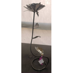 ROSE EN MÉTAL – PIÈCE ARTISANALE