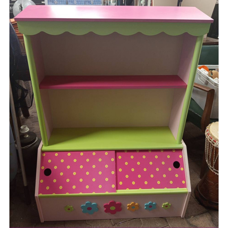 MEUBLE DE RANGEMENT ENFANT VERTBAUDET – ÉTAGÈRES + COFFRES COULISSANTS