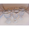 LOT DE 6 VERRES à LIQUEUR / DIGESTIF EN VERRE, LISERé DORé