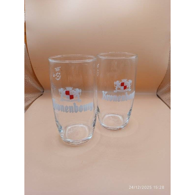 LOT DE 2 VERRES PUBLICITAIRES KRONENBOURG EN