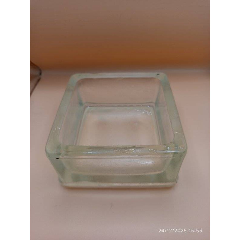 VIDE-POCHE / COUPELLE CARRéE EN VERRE éPAIS TRANSPARENT