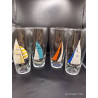 4 VERRES HAUTS ASSORTIS MOTIF VOILIER