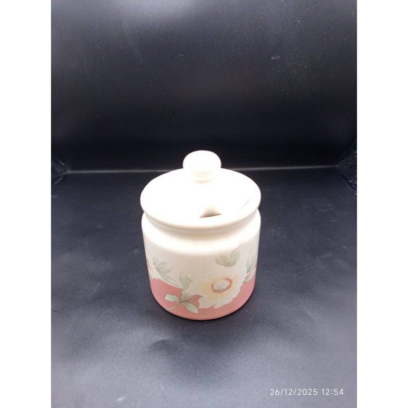 SUCRIER EN CéRAMIQUE – DéCOR FLORAL