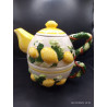 ENSEMBLE THéIèRE + TASSE (MOTIF CITRON)