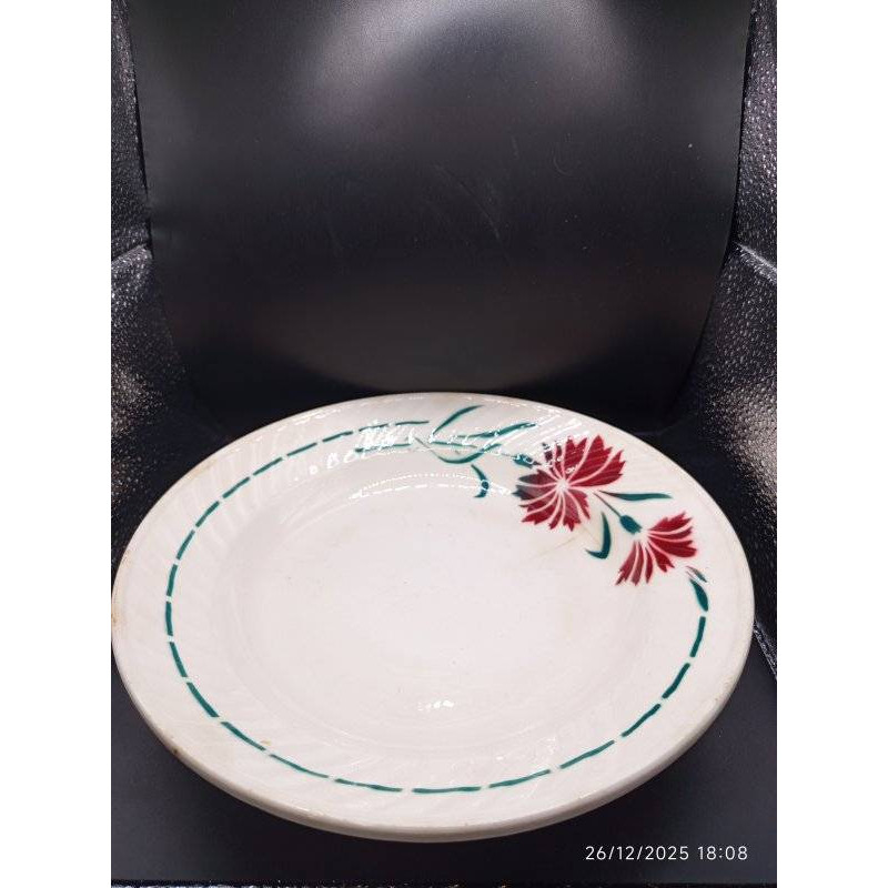 ASSIETTE ANCIENNE EN FAïENCE – DéCOR FLORAL