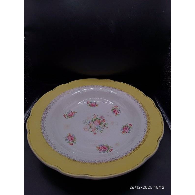 GRANDE ASSIETTE ANCIENNE DéCOR FLORAL