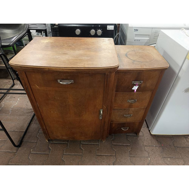 ANCIENNE MACHINE À COUDRE SINGER AVEC MEUBLE EN BOIS