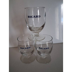 3 VERRES RICARD BLEUS