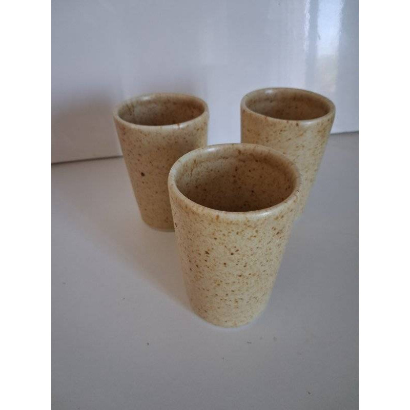 3 VERRES EN GRèS 