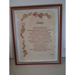 TABLEAU POèME PAPIER CHIFFON